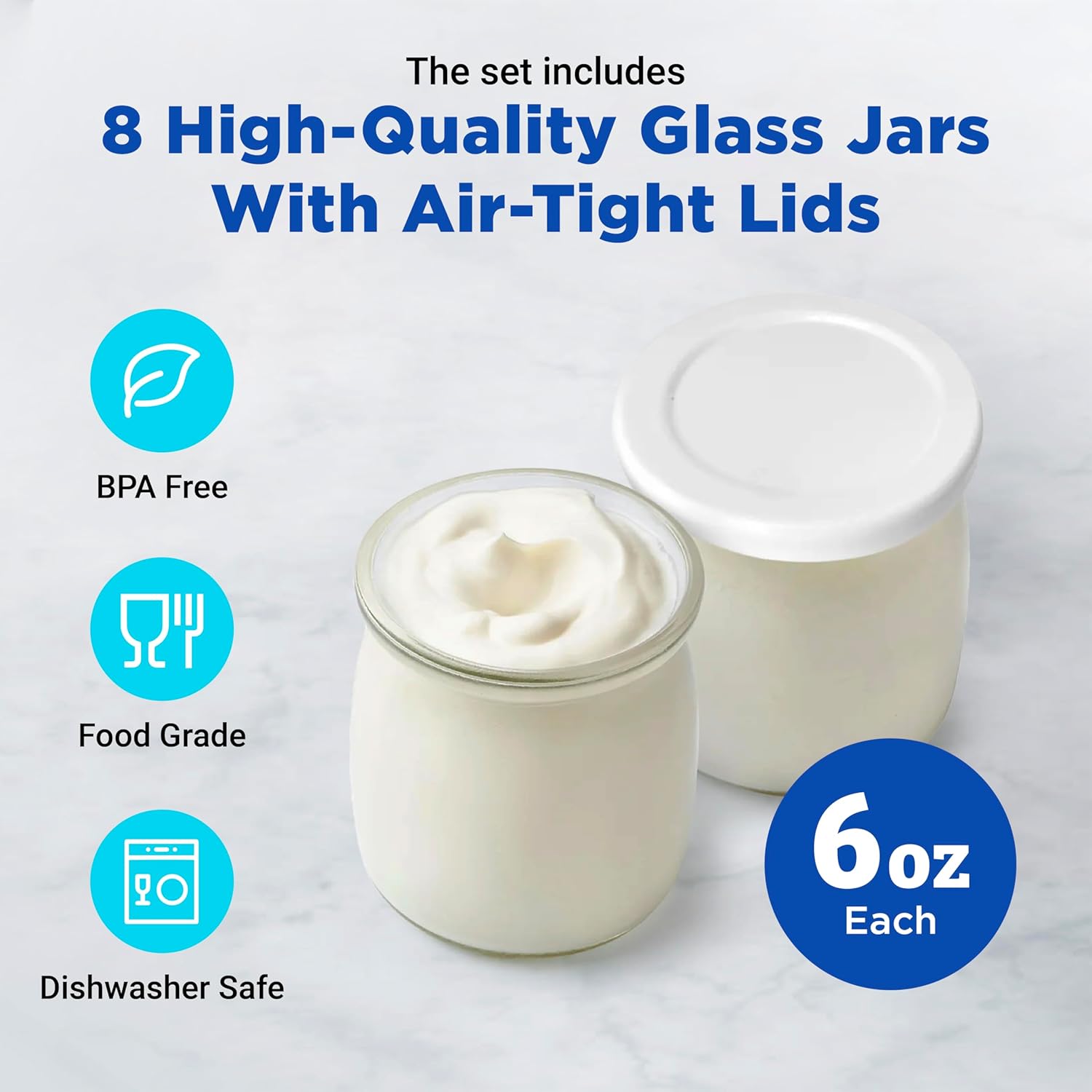 Ultimate Probiotic Yogurt Maker | Buy Now & Get 16 FREE 6 oz BPA-Free Glass Jars + 2 FREE Packs of Oats + 1 FREE Honey