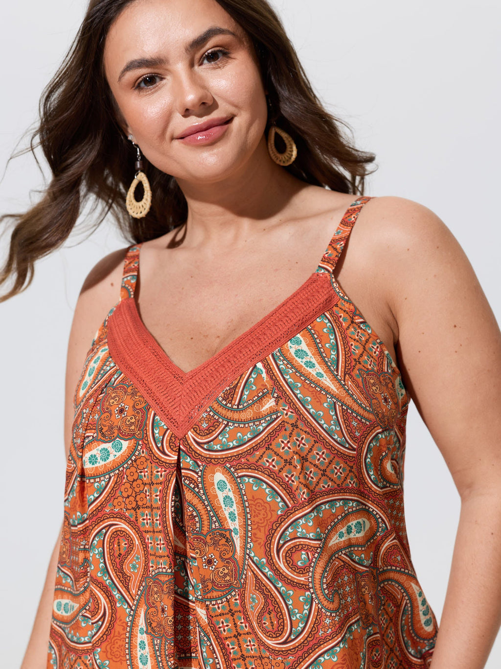 Paisley Print Backless Sleeveless Jumpsuit