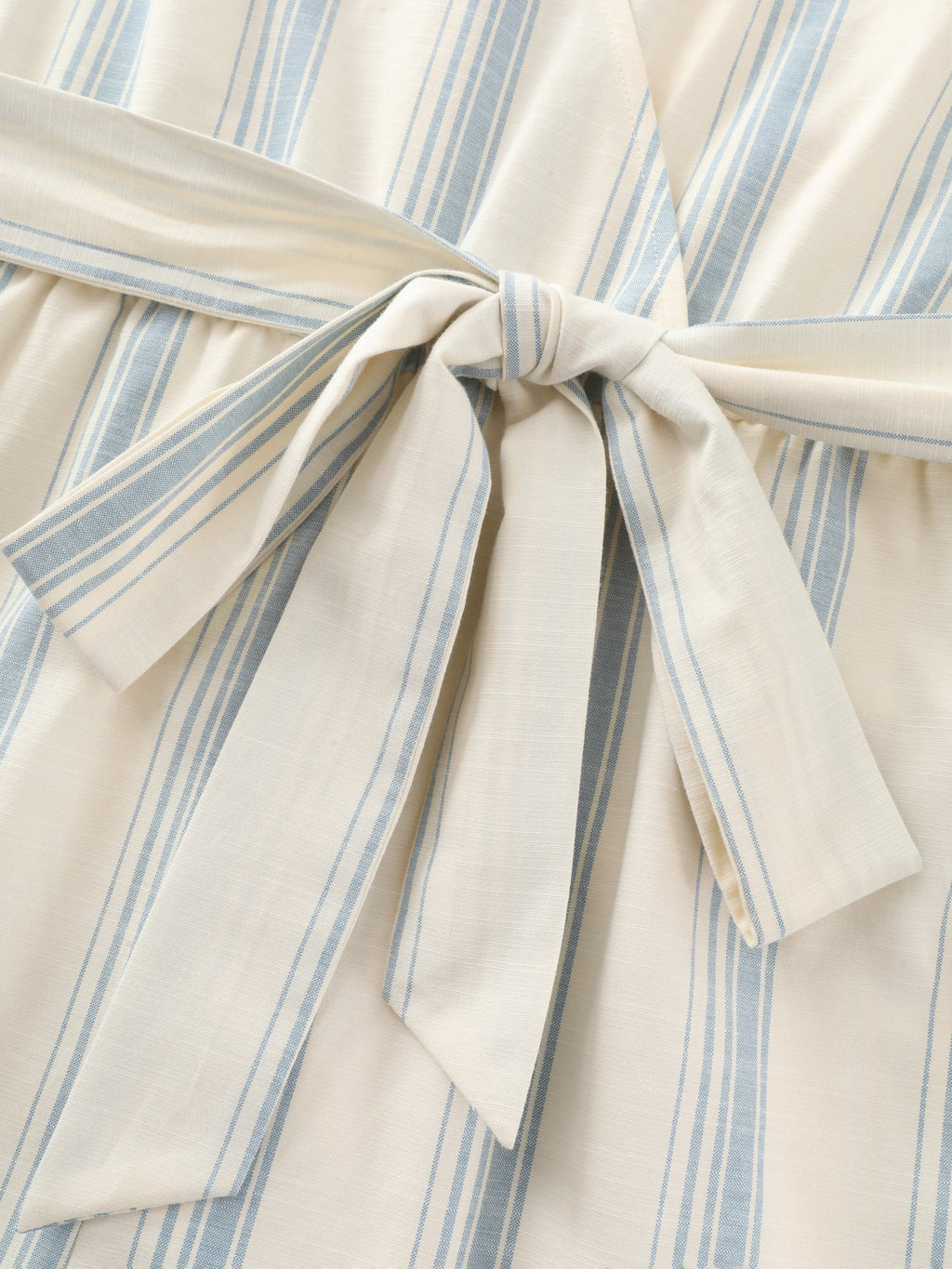 Striped Print Stretchy Waist-Tie Romper