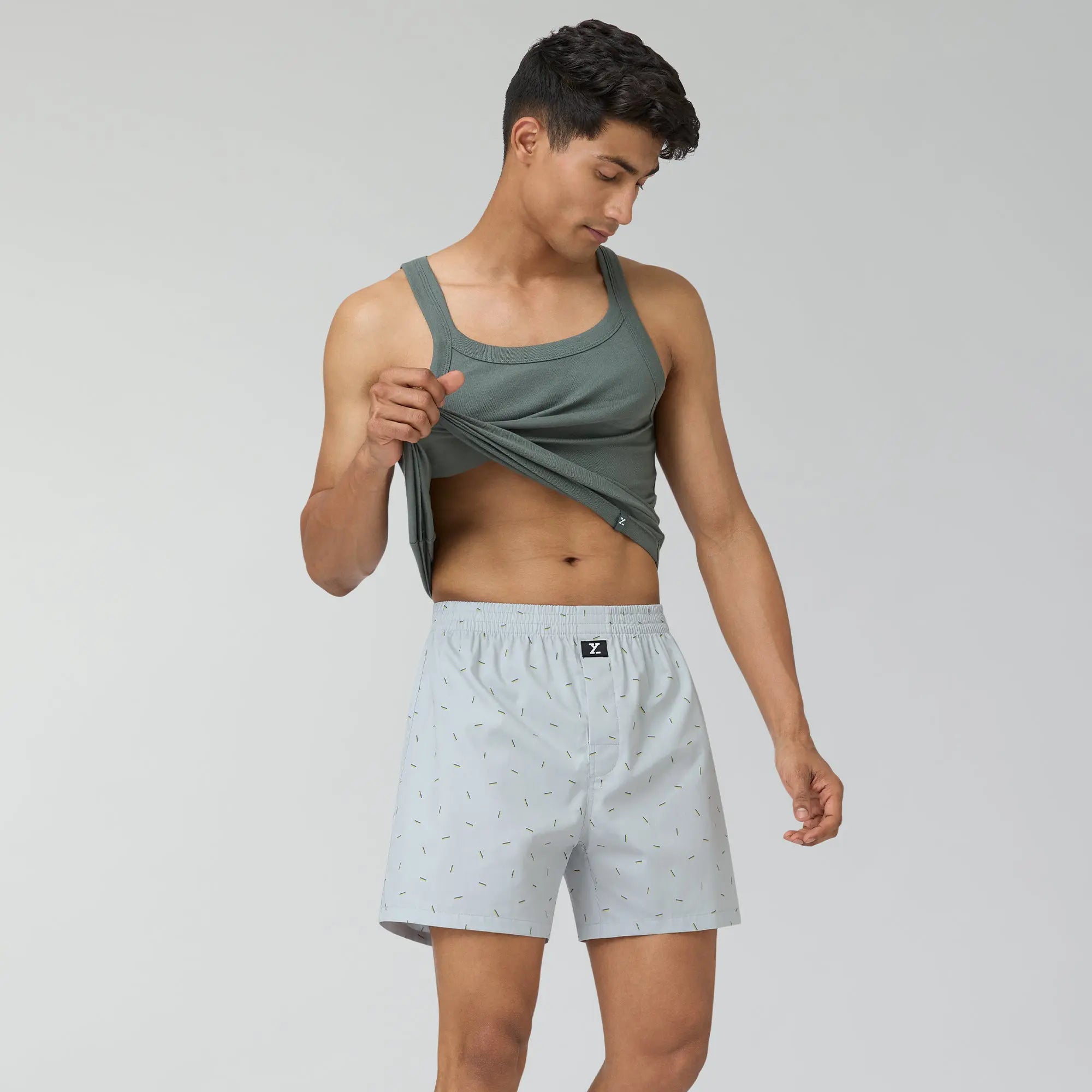 Astor Lounge Inner Boxers Line Grey