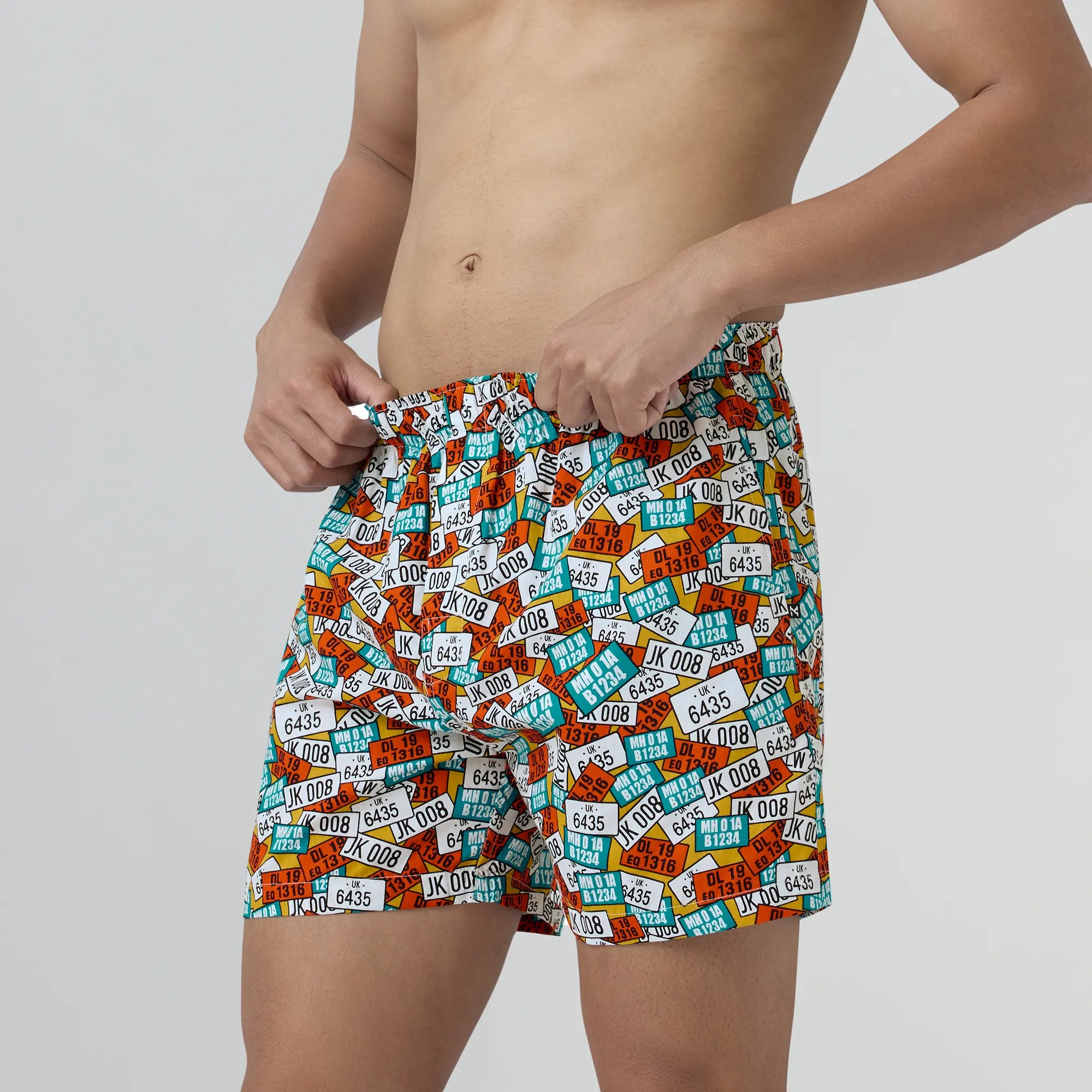 Remix Cotton Boxers Plate Orange