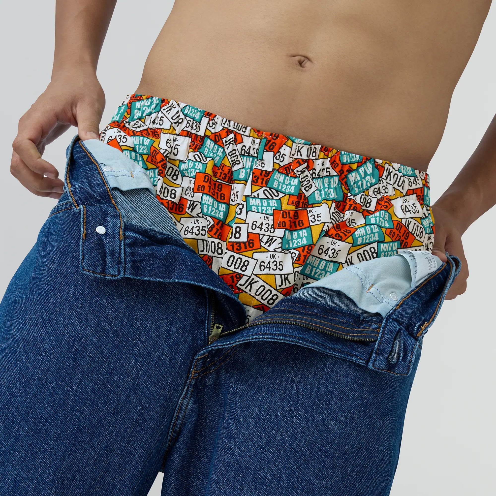 Remix Cotton Boxers Plate Orange