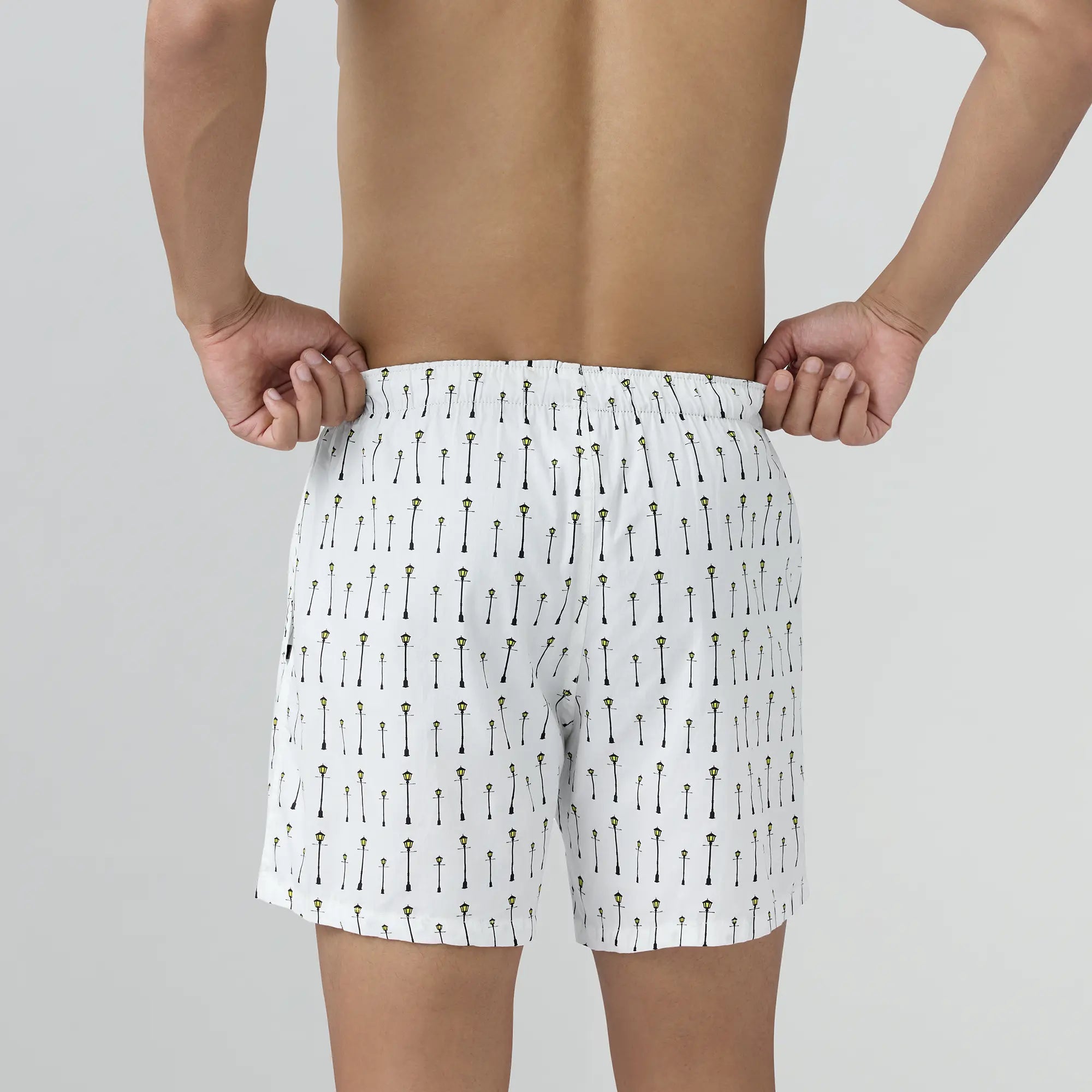 Remix Cotton Boxers Streetlight White